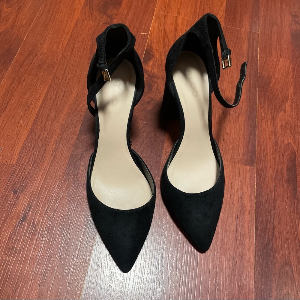 Aldo Black Suede Heels